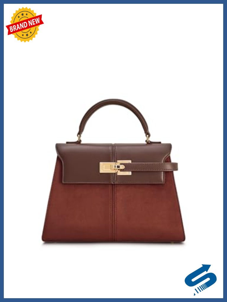 Faux Suede Vegan Leather Top Handle Satchel With Detachable Crossbody Strap